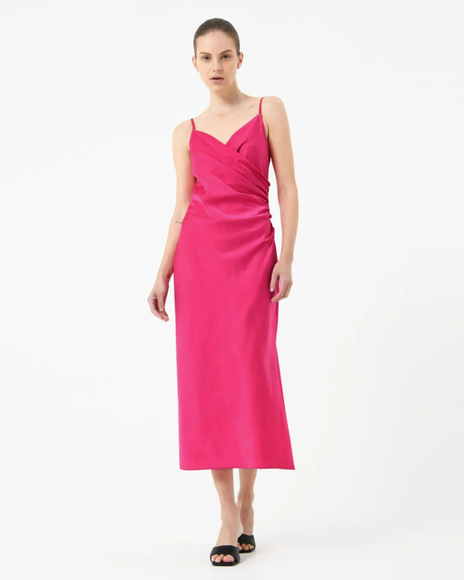 Forcast Staria Draped Camisole Dress* Midi Dresses|Midi Dresses