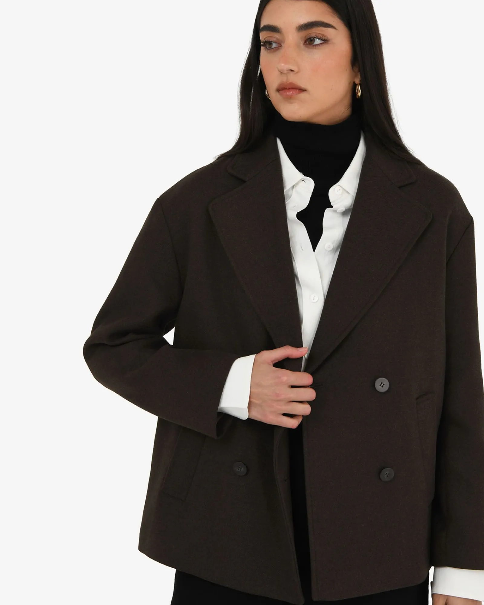 Forcast Tamara Cropped Peacoat* Coats|Work Jackets