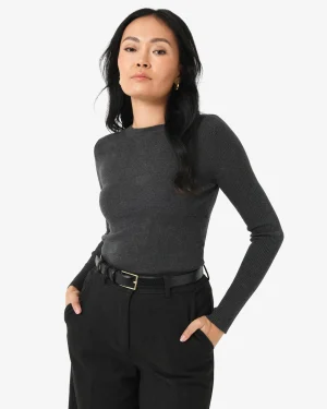 Forcast Tania Crew Neck Knit* Long Sleeve Tops|Work Tops