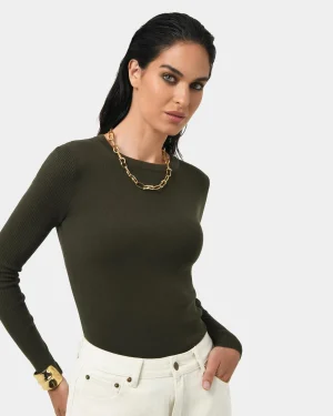 Forcast Tania Crew Neck Knit* Long Sleeve Tops|Work Tops