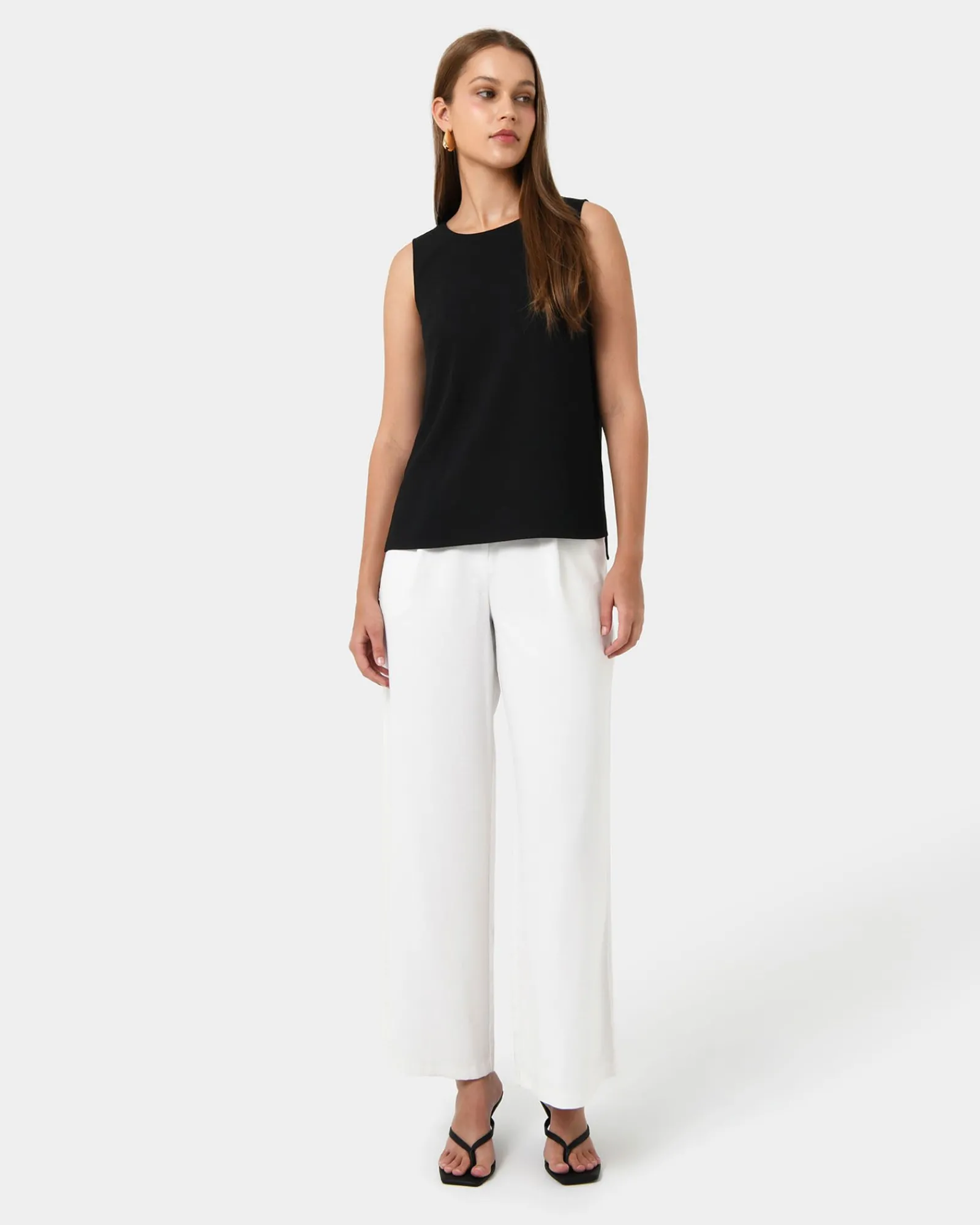 Forcast Tess Round Neck Top* T-Shirts & Tops|Work Tops