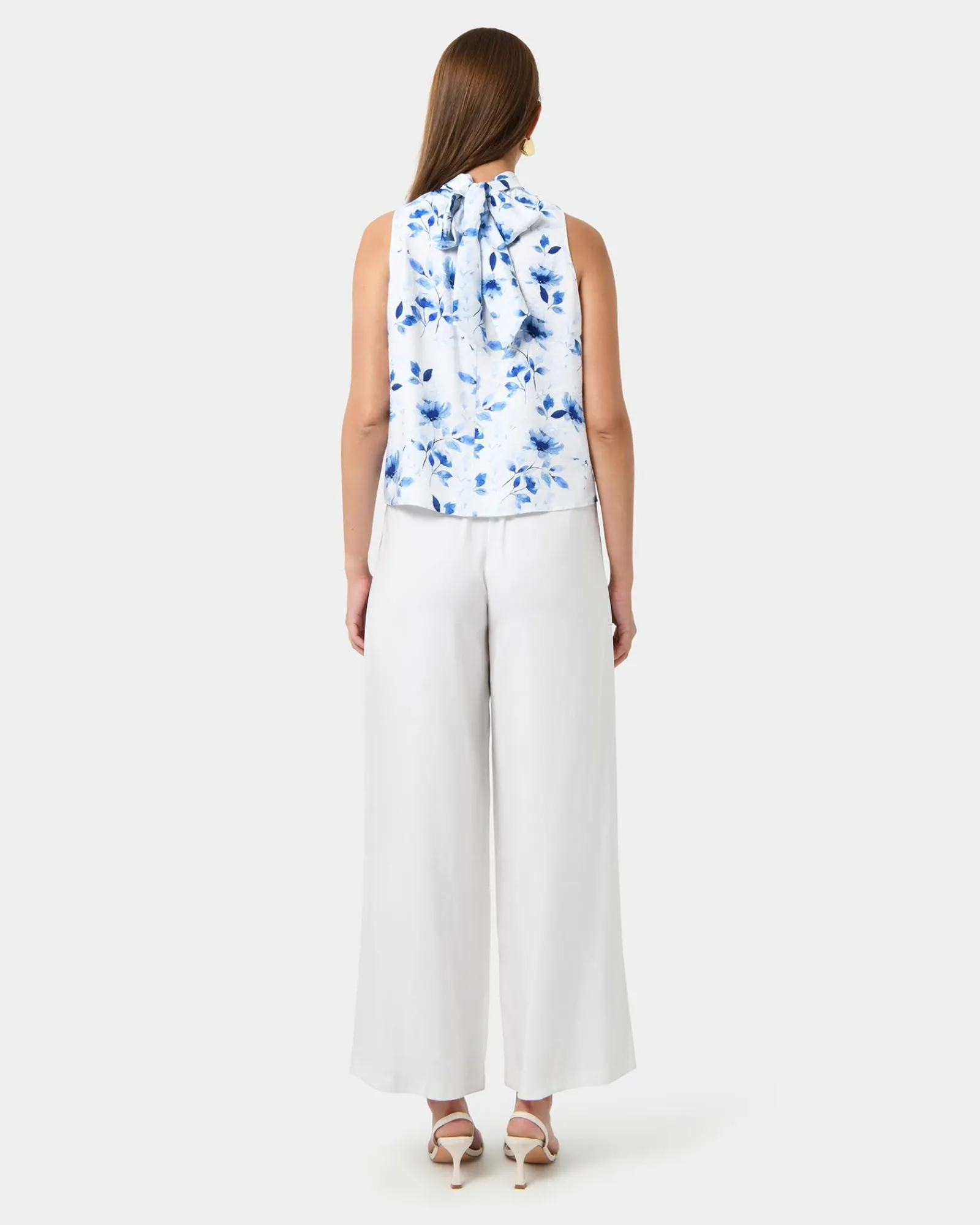 Forcast Tessie Halter Tie Top* T-Shirts & Tops|Work Tops