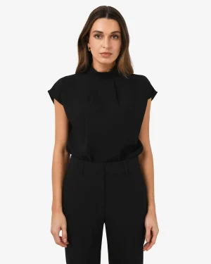 Forcast Tiara High Neck Shell Top* T-Shirts & Tops|Work Tops