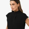 Forcast Tiara High Neck Shell Top* T-Shirts & Tops|Work Tops