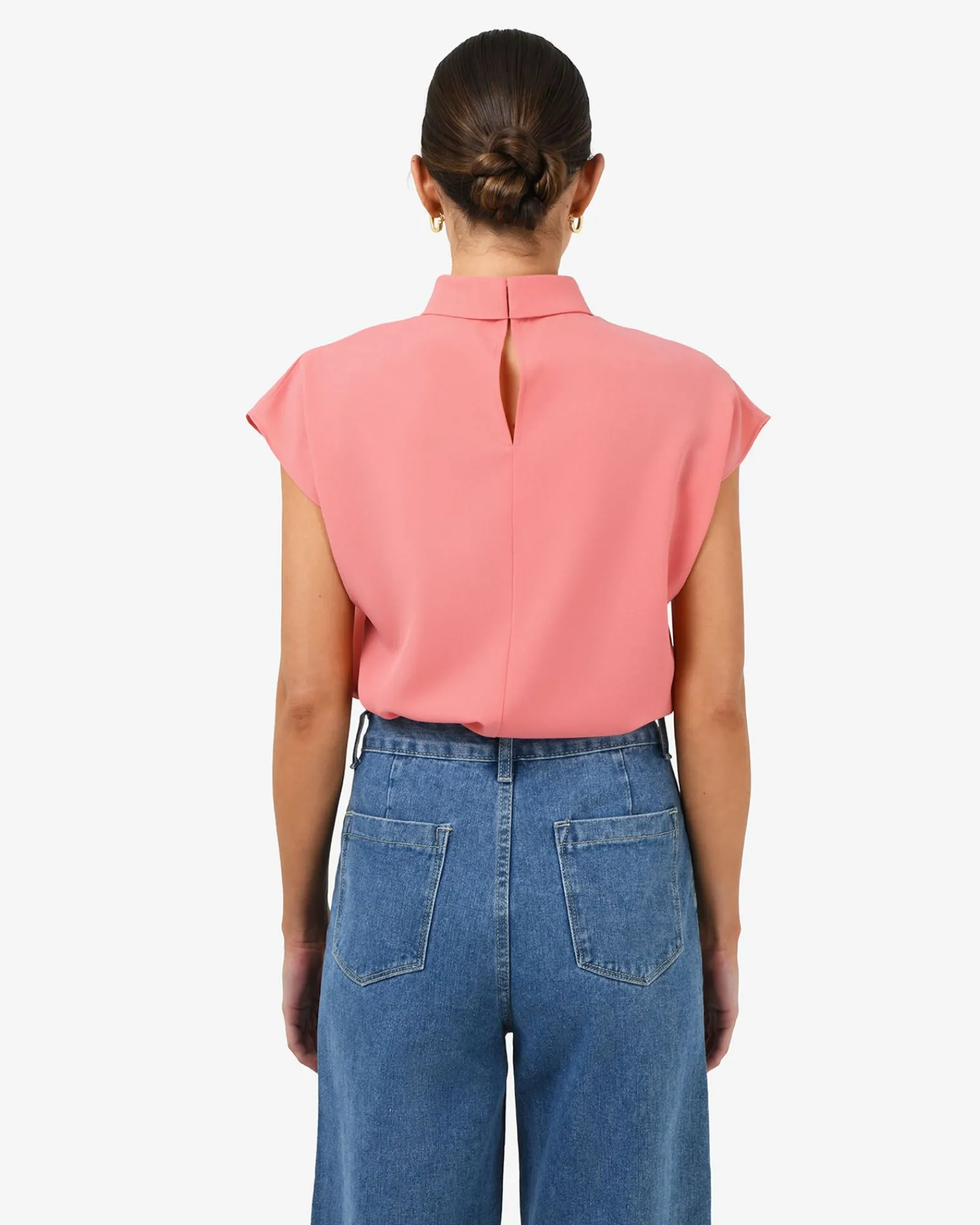 Forcast Tiara High Neck Shell Top* T-Shirts & Tops|Work Tops