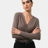 Forcast Tika Crossover Ruched Top* T-Shirts & Tops|Long Sleeve Tops