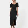 Forcast Trixie Front Crossover Dress* Midi Dresses|Midi Dresses