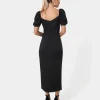 Forcast Trixie Front Crossover Dress* Midi Dresses|Midi Dresses