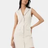 Forcast Valeria Buttoned Linen Dress* Mini Dresses|Mini Dresses
