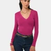 Forcast Vicky V-neck Knit* T-Shirts & Tops|Long Sleeve Tops