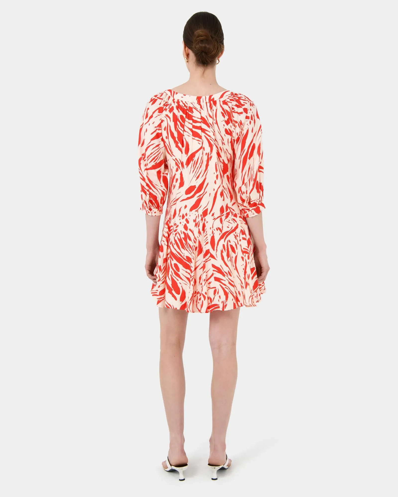 Forcast Vienna V-neck Tie Dress* Mini Dresses|Mini Dresses