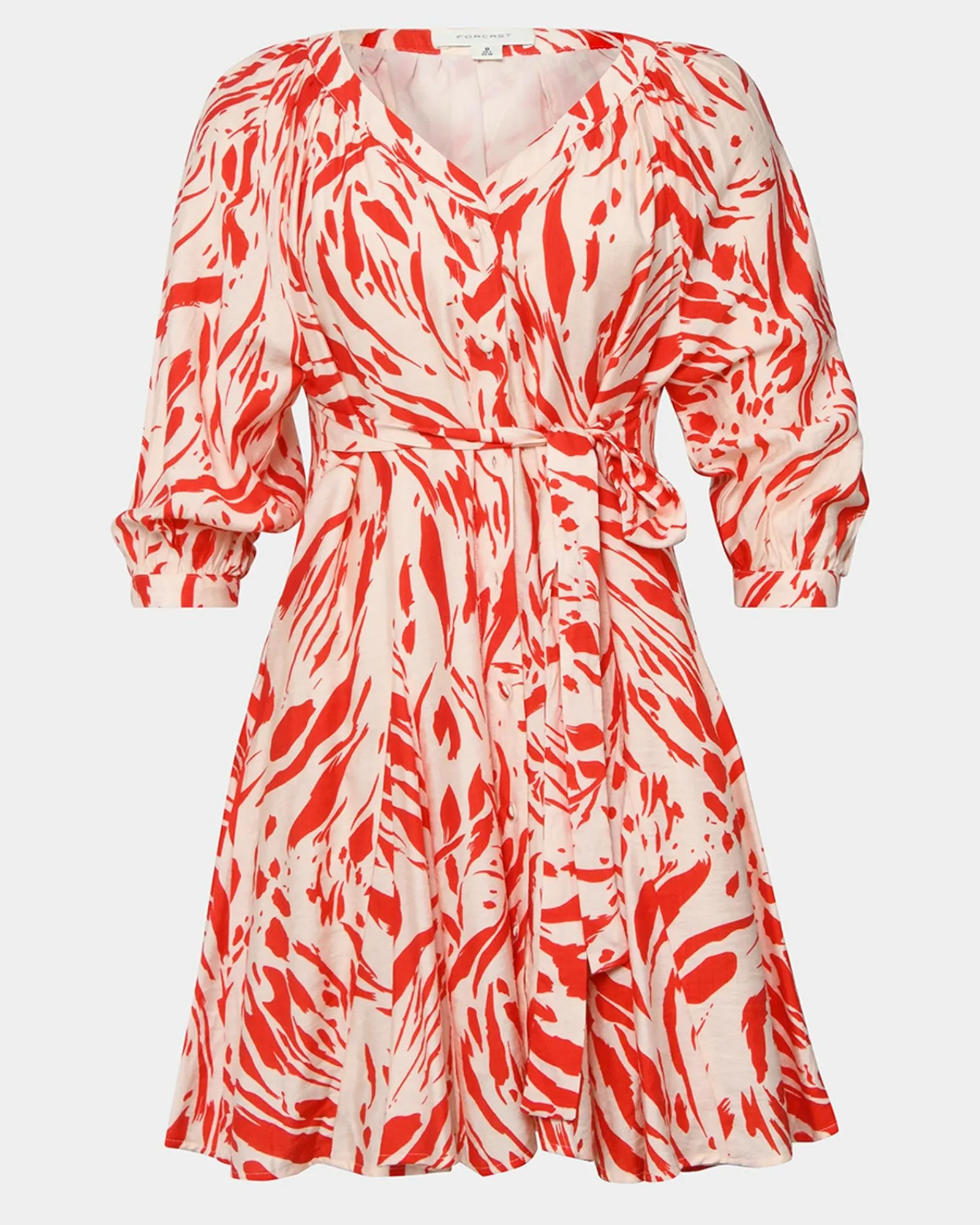 Forcast Vienna V-neck Tie Dress* Mini Dresses|Mini Dresses