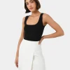 Forcast Vivi Rib Knit Tank Top* T-Shirts & Tops|Work Tops