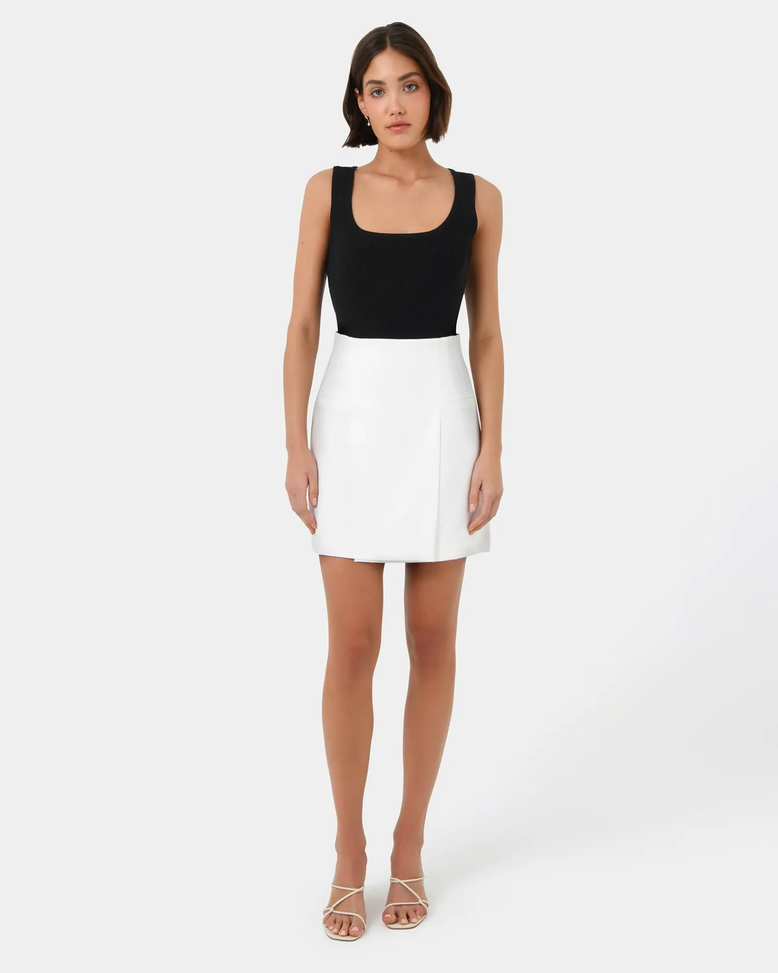 Forcast Vivi Rib Knit Tank Top* T-Shirts & Tops|Work Tops