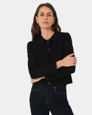 Forcast Willow Collar Cardigan* Long Sleeve Tops|Work Tops