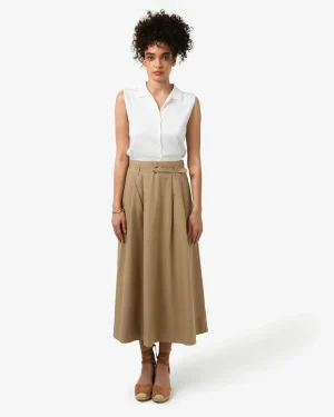 Forcast Willow Cotton Belted Skirt* Conscious|Midi & Maxi Skirts