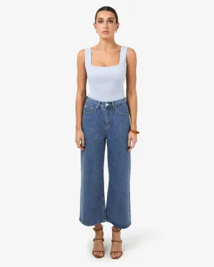 Forcast Windsor Cropped Wide Leg Jeans* Cropped Pants|High-Waisted Pants