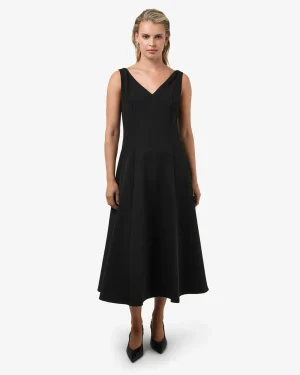 Forcast Yana V Neck Panel Dress* Midi Dresses|Midi Dresses