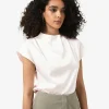 Forcast Zafina Pleated Draped Top* T-Shirts & Tops|Work Tops